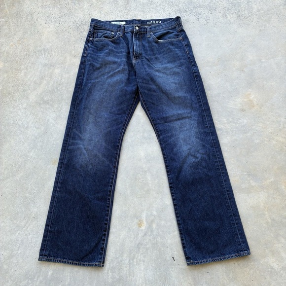 GAP Other - Men's Gap 1969 Loose Fit Raw Dark Wash 34X34 Faded Wide Baggy Y2K Vintage Fit